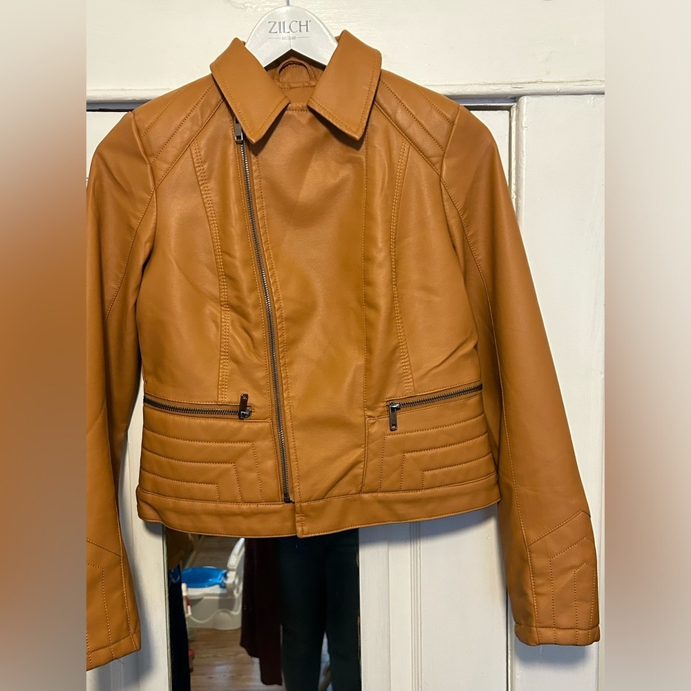 Pleather biker jacket